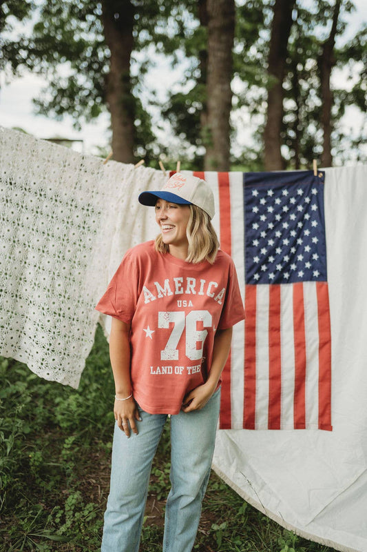 America x Land of the Free Cropped Tee