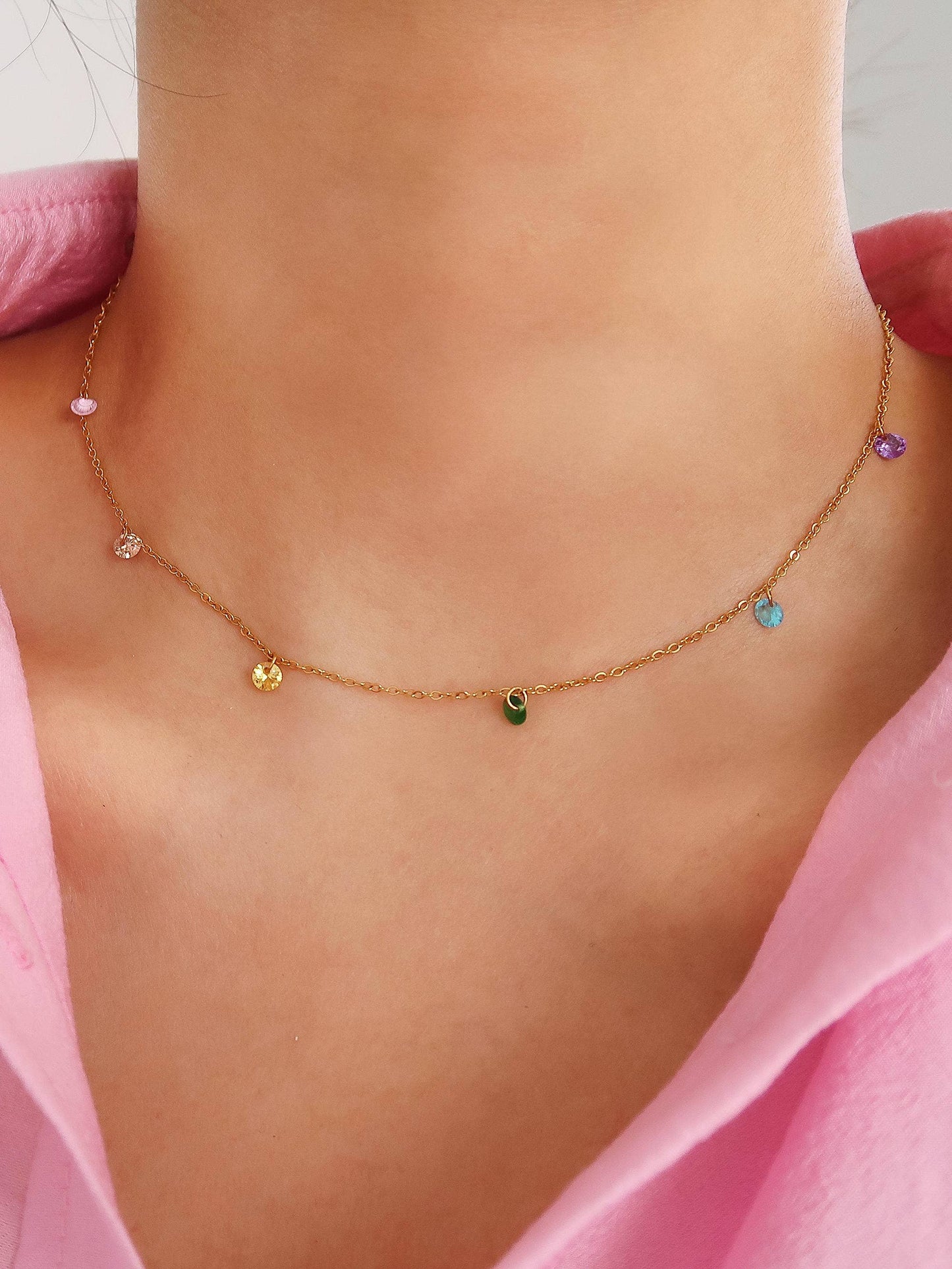 Petite CZ Chain Necklace