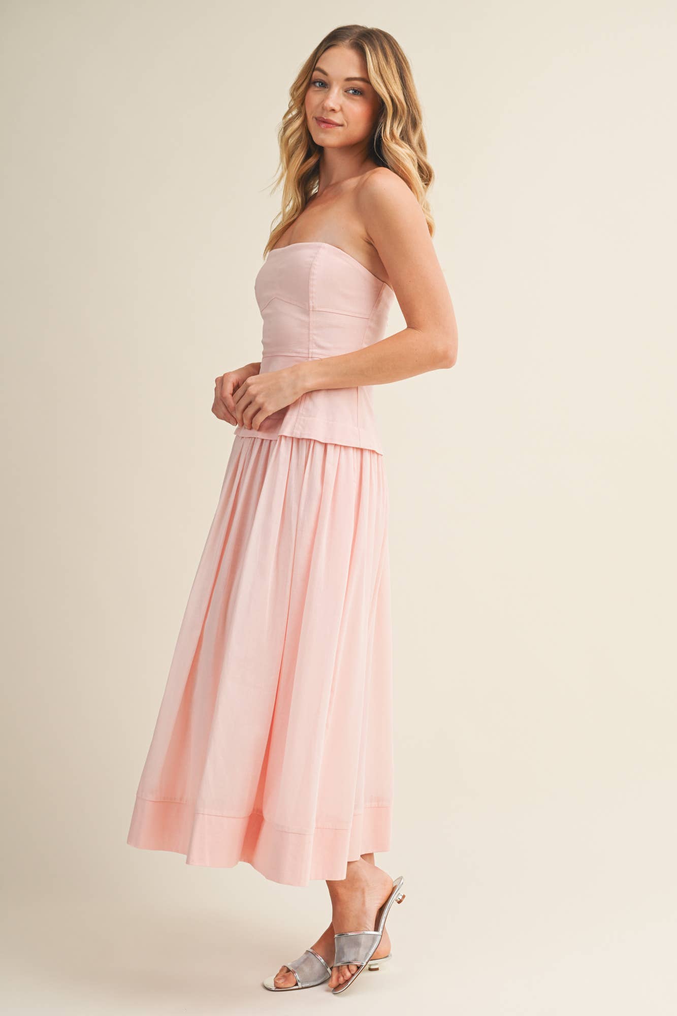 Strapless Corset Bodice Full Skirt Dress