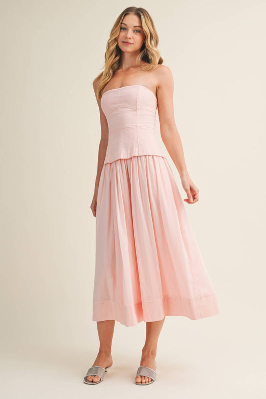 Strapless Corset Bodice Full Skirt Dress
