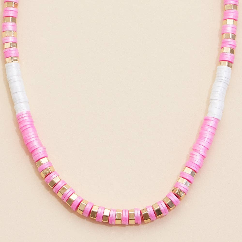 Classic Beaded Short | Necklace: Pink / One / B4SNE3312